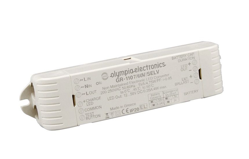 Olympia-Convertor programabil LED, JT, urgenta  90' GR-1107/60V/B-973/HT